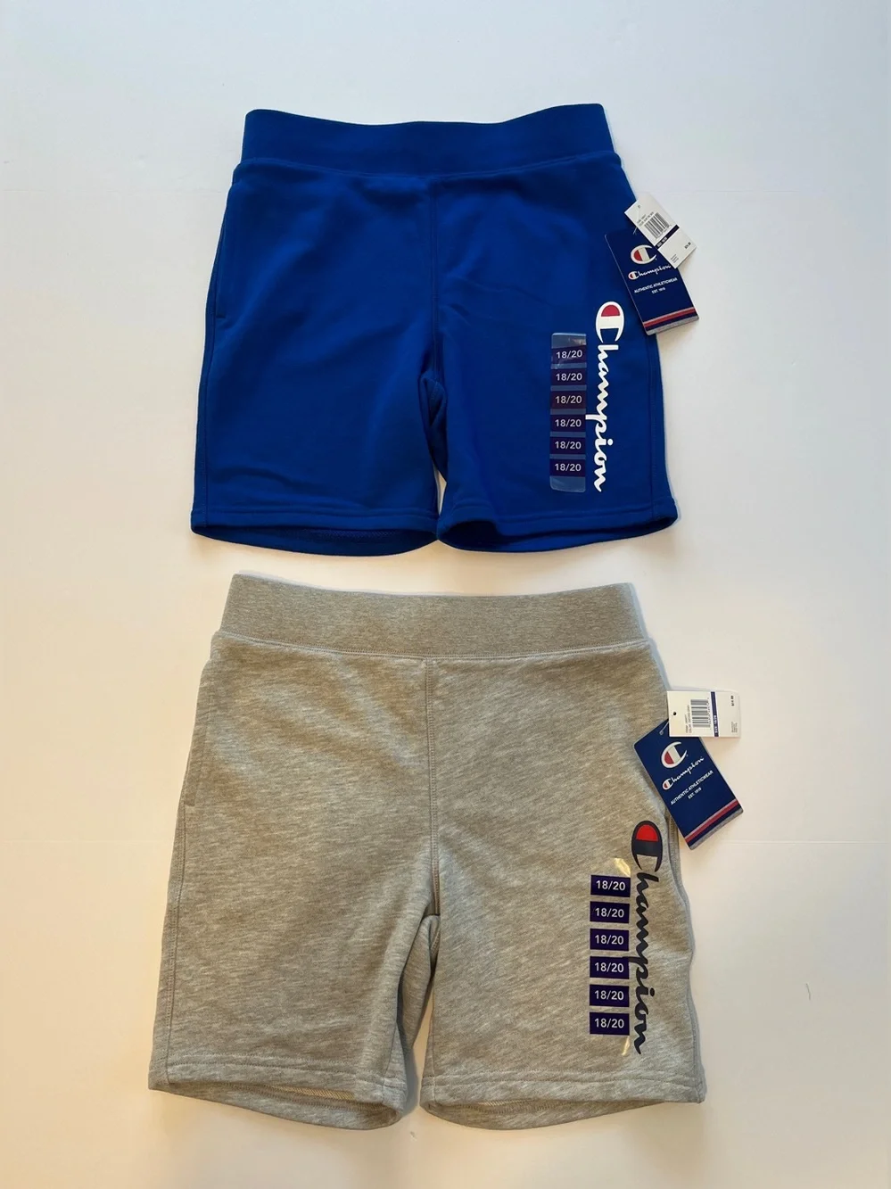 Champion Kids' Shorts size XL -18/20 Royal Blue & Heather Gray (2 pieces) new